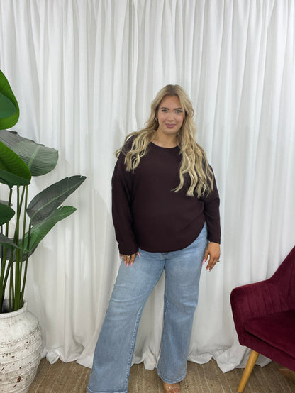 Amy Knit Jumper - Choc
