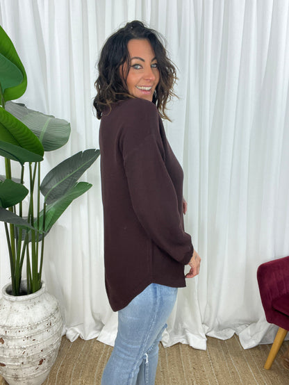 Amy Knit Jumper - Choc