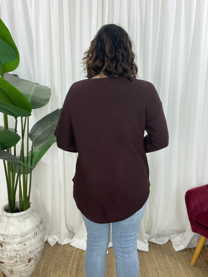 Amy Knit Jumper - Choc