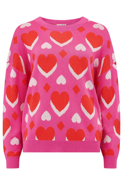 Andi Jumper (Pink/Geo Hearts)