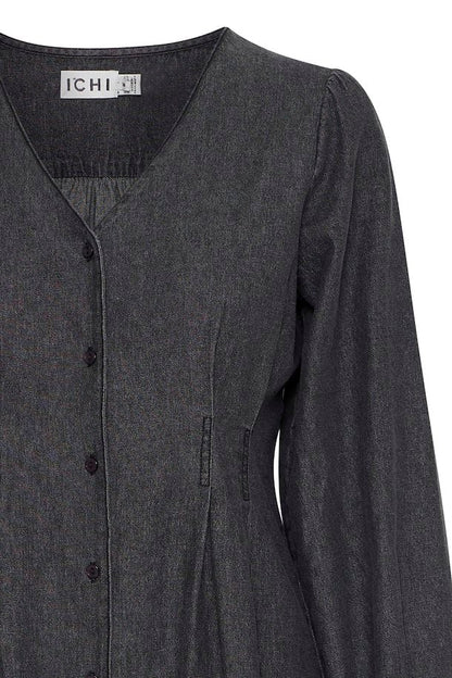 Annabelle Denim Dress (Washed Black)