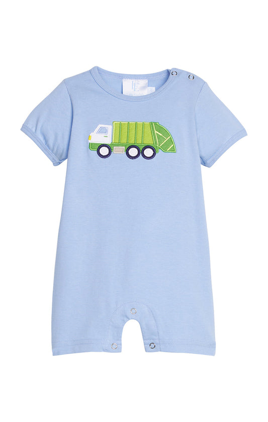 Applique Romper-Garbage Truck
