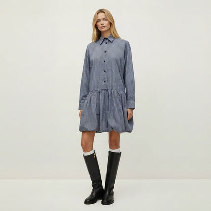 Arerie Dress (Navy/White)