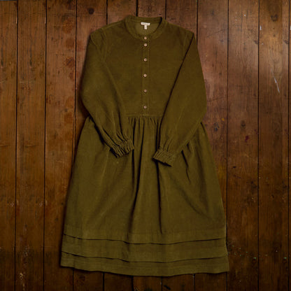 Ash Women's Dress - Cotton Corduroy - Seaweed