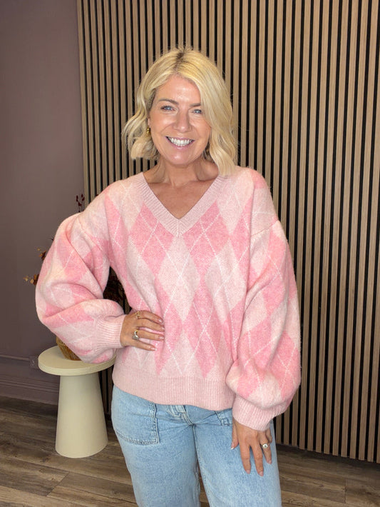 Ashling Knit Jumper (Rose Pink)