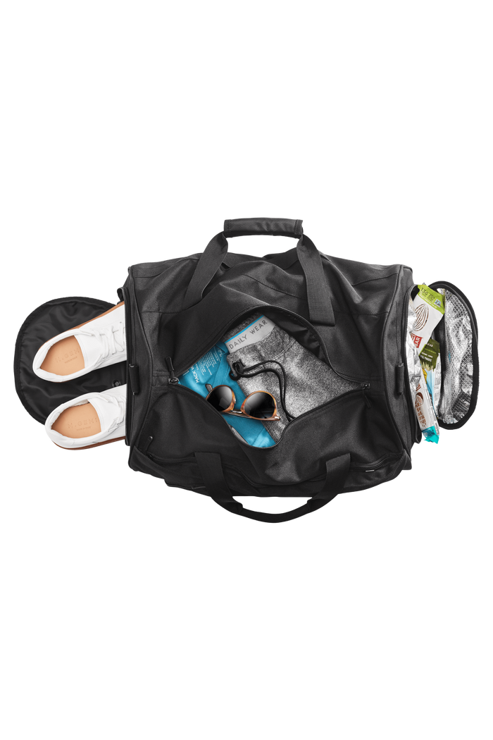 Inside view of Atlas Duffle in True black