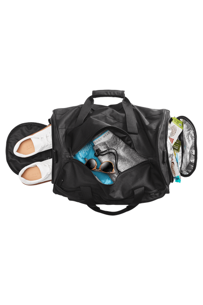 Inside view of Atlas Duffle in True black
