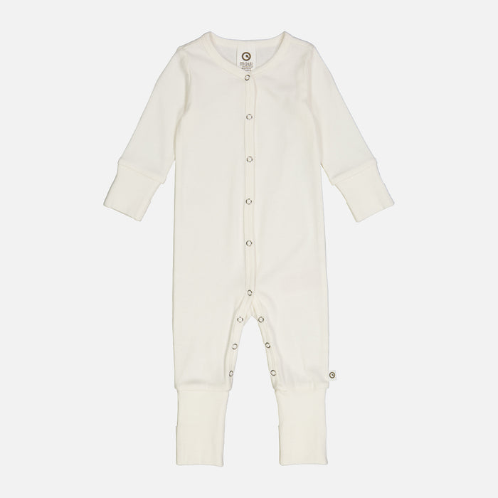 Baby Cotton Rib Pyjamas - Balsam Cream