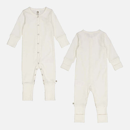 Baby Cotton Rib Pyjamas - Balsam Cream