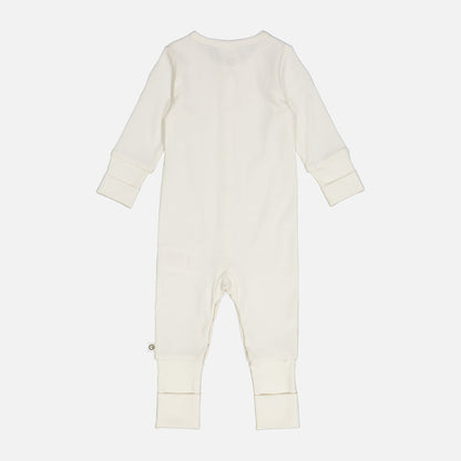 Baby Cotton Rib Pyjamas - Balsam Cream
