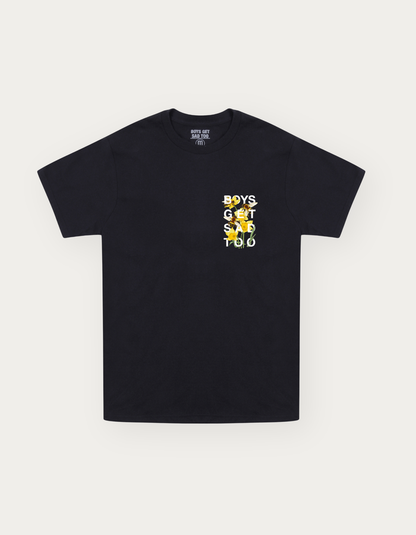 BEES & DAFFODIL TEE BLACK