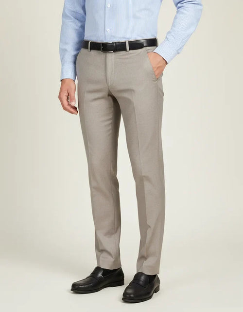Beige Plain Suit Trouser-Makrom