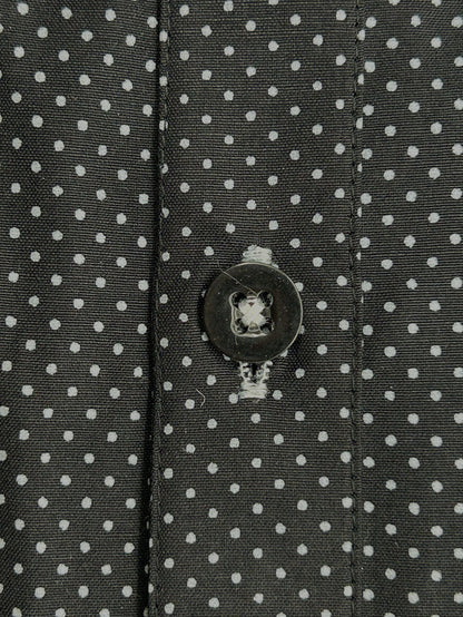 Black Dotted Print Shirt-Makrom