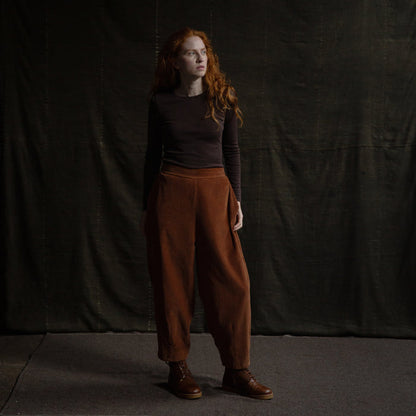 Blackthorn Women's Trousers - Cotton Corduroy - Auburn