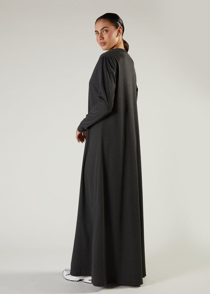 Boat Neck Maxi Charcoal
