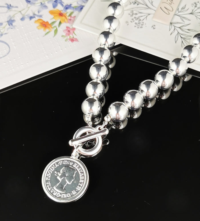 Bobby Coin Necklace - Silver