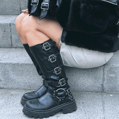 Bota Chalada Mujer Triva-1 Negro Casual Botas Plataforma Chalada
