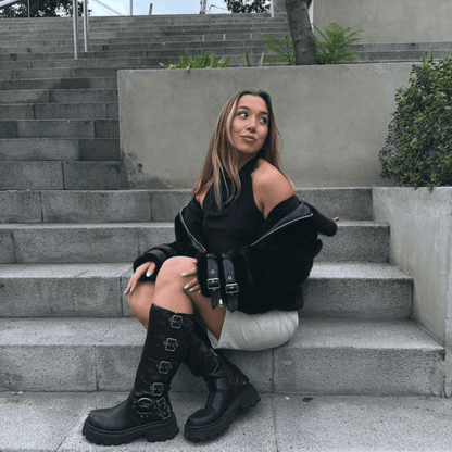Bota Chalada Mujer Triva-1 Negro Casual Botas Plataforma Chalada