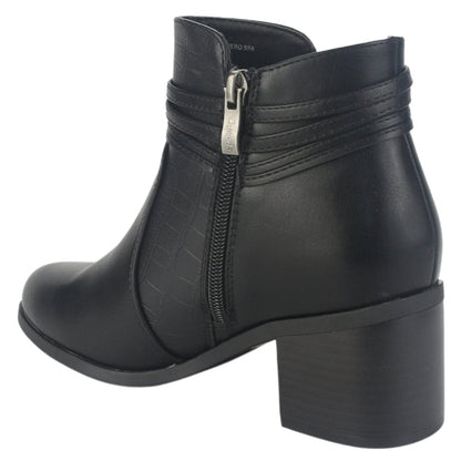Botin Chalada Mujer Diva-4 Negro Casual Botines Taco Chalada
