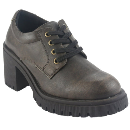 Botin Chalada Mujer Jordi-1 Café Casual Botines Taco Chalada
