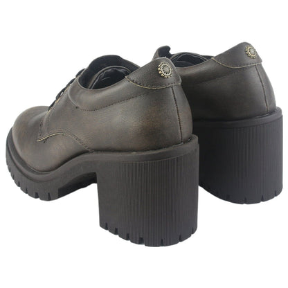 Botin Chalada Mujer Jordi-1 Café Casual Botines Taco Chalada