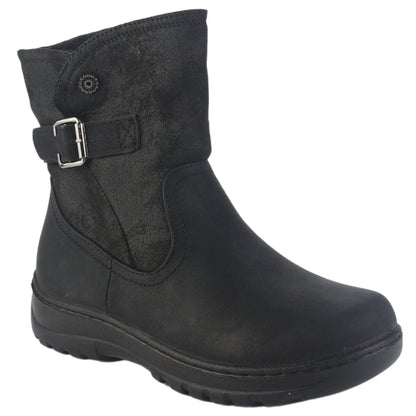 Botin Chalada Mujer Qual-7 Negro Casual Botines Taco Chalada