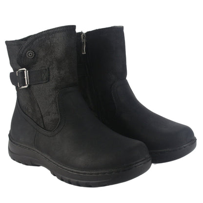 Botin Chalada Mujer Qual-7 Negro Casual Botines Taco Chalada