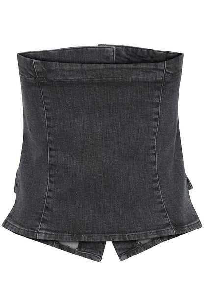 Braidy Bandeau Top (Washed Black)