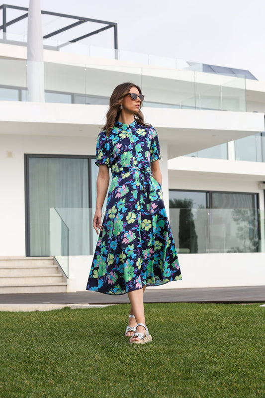 Briana Dress (Navy)
