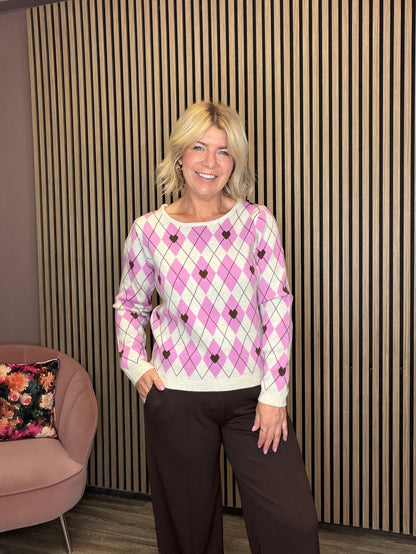 Brielle Jumper (Oatmeal/Purple)