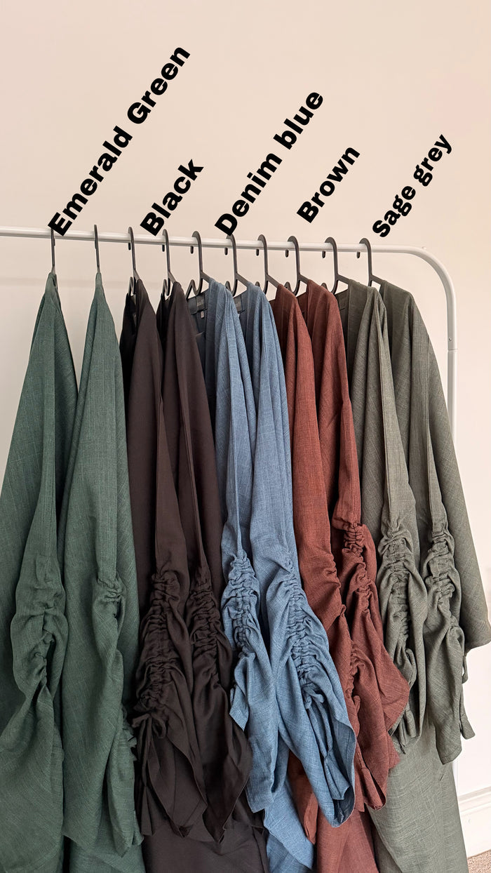 BROWN MAYA Cloak Abaya | OPEN | Free hijab |