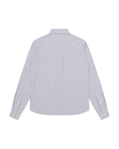 Burst Camo Half Print Poplin Stripe Shirt