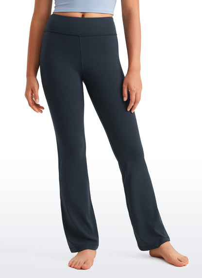 CRZ YOGA Girl's Active Sports Yoga Lounge Butterluxe Flare Leggings True Navy