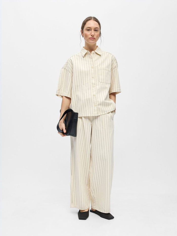 Cally Oversized Shirt (Birch/Black)
