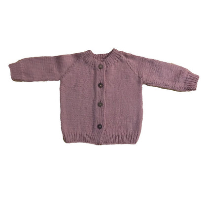 Cardigan with Bear muffler | Hand Knit 100% Wool | Size-2 years