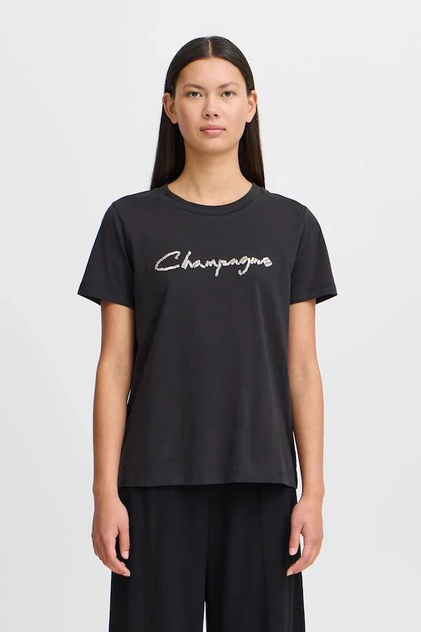 Champagne T-Shirt (Black)
