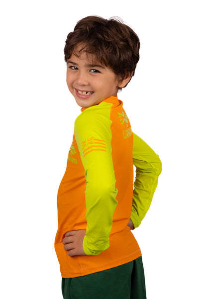 Children's Orange Long Sleeve Rashguard