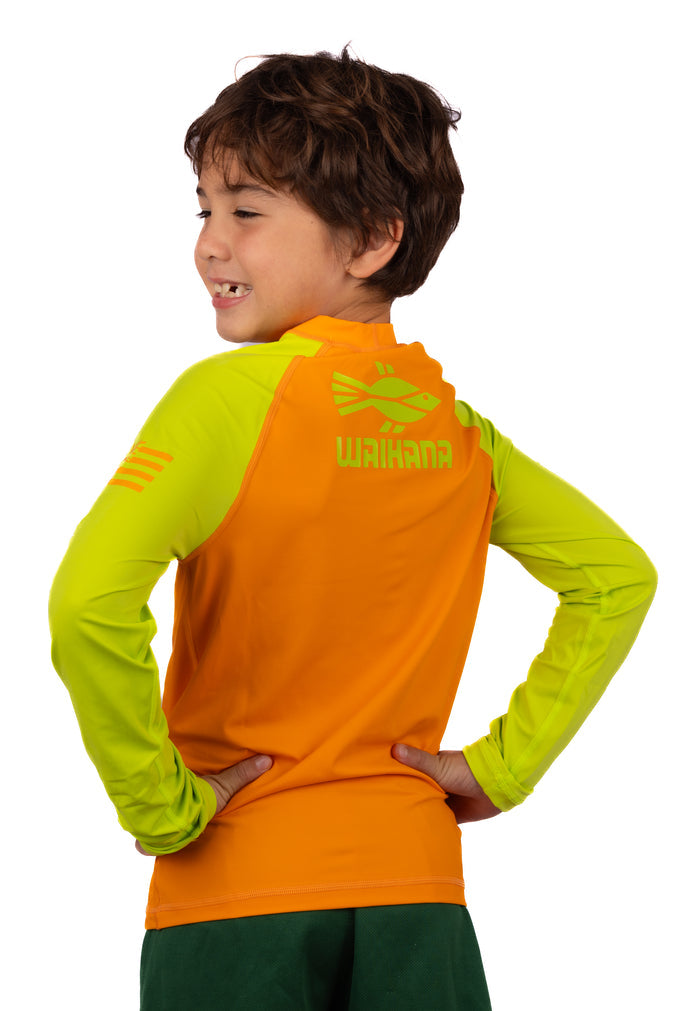 Children's Orange Long Sleeve Rashguard