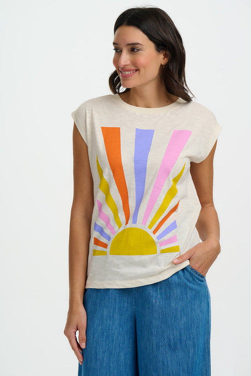 Chrissy Tank T-Shirt (Cream)