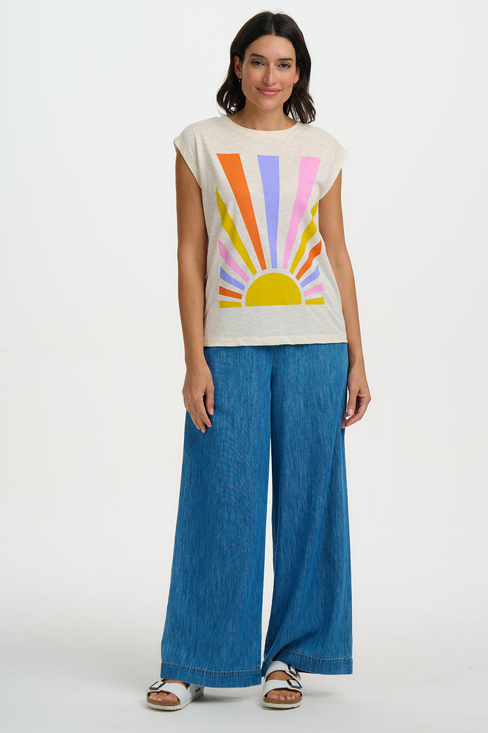 Chrissy Tank T-Shirt (Cream)