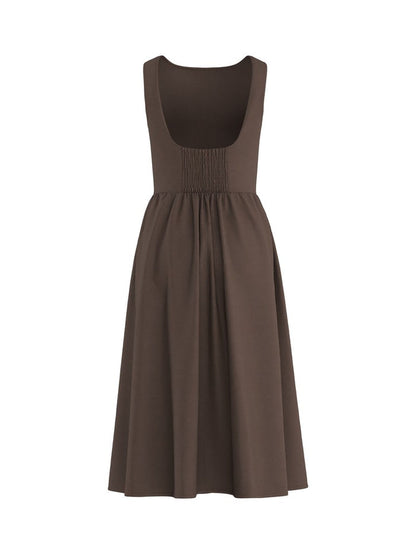 Ciara Midi Dress (Chocolate Brown)