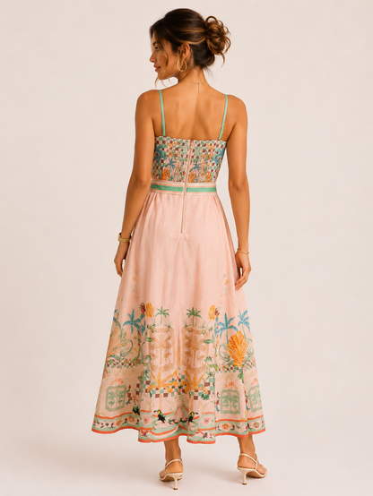 Clodagh Maxi Dress (Pink/Multi)