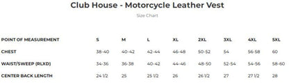 Club House Vest: Designed for the minimalist rider, the Club House Men's Motorcycle Leather Vest offers clean lines and a sle