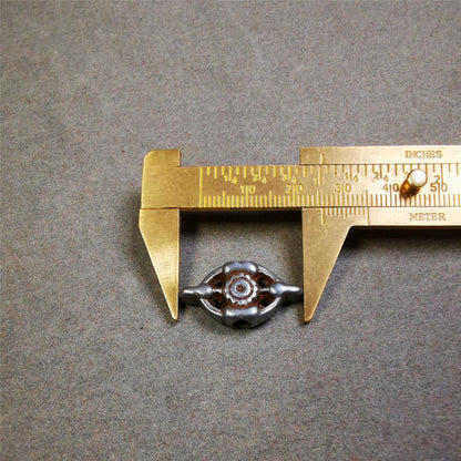 Cold Iron Vajra Amulet 1.0" - Tibetan Buddhist amulet, view 8