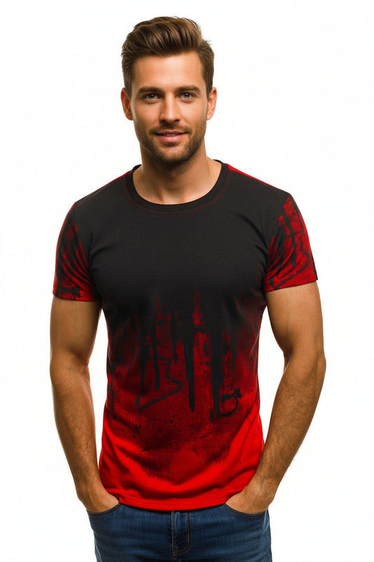 Compression shirts for men with a gradient short-sleeve design, displayed clearly for online shopping for PrintOne1 shoppers.