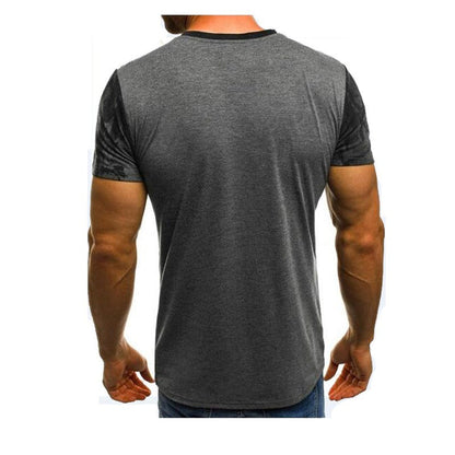 Men's activewear top with short sleeves and a gradient pattern, displayed clearly for online shopping for PrintOne1 shoppers.