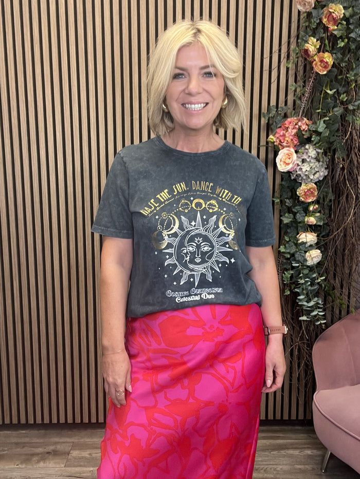 Cosmic Connection T-Shirt (Black Beauty/Grey)