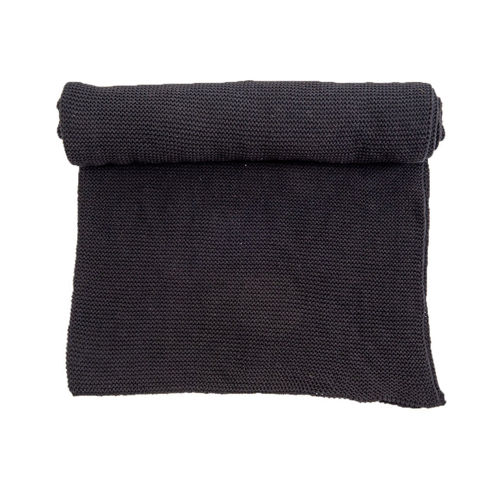 Cotton | Bed Throw | Black - Mojopanda Organic  Store