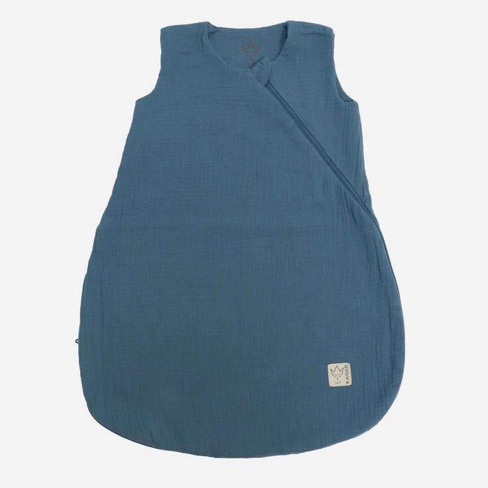Cotton Muslin Levi Sleeping Bag - Agean Blue