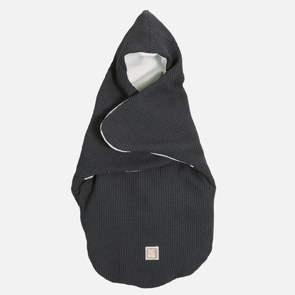 Cotton Waffle Car Seat/Carry Cot Footmuff - Anthracite